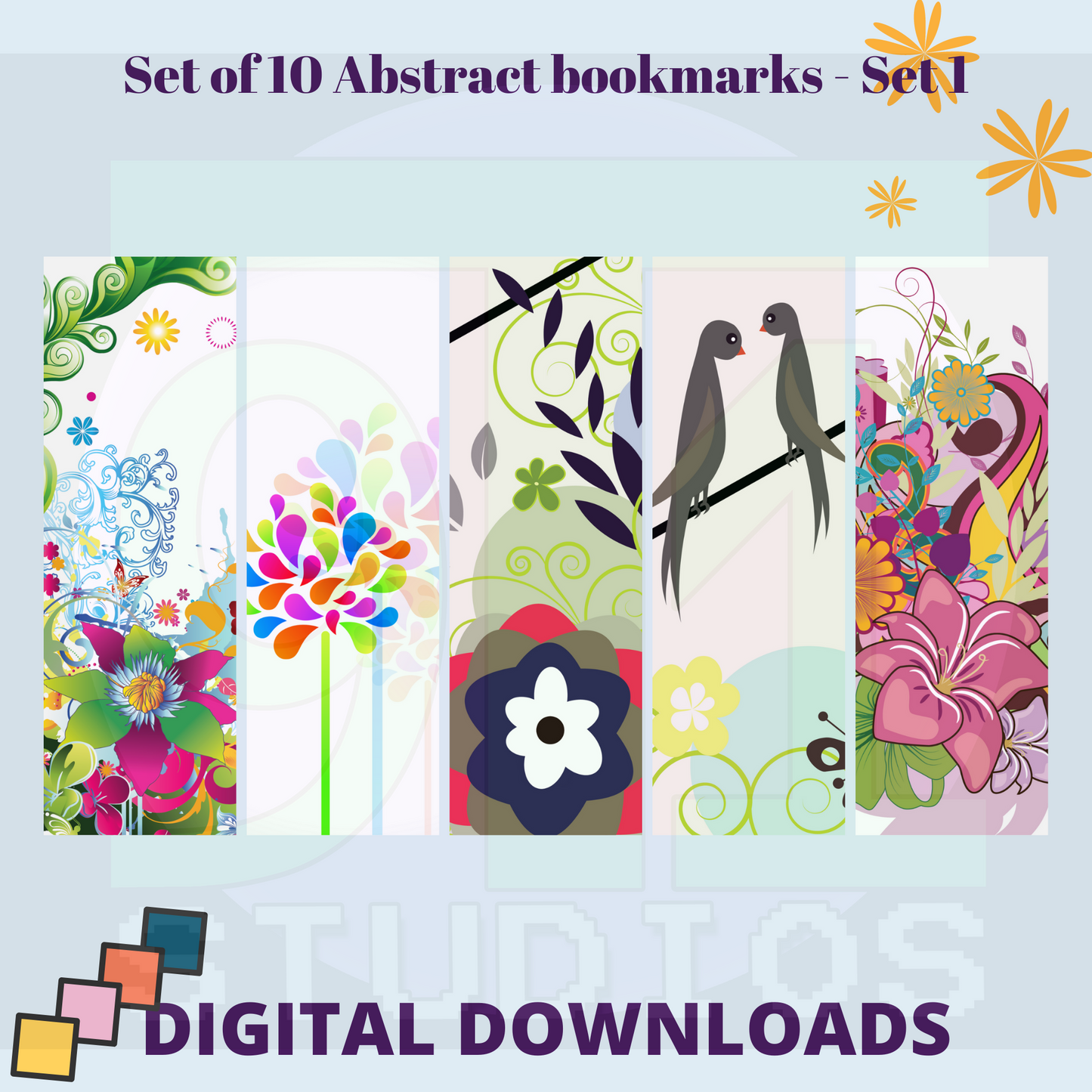 Abstract Bookmarks Set 1