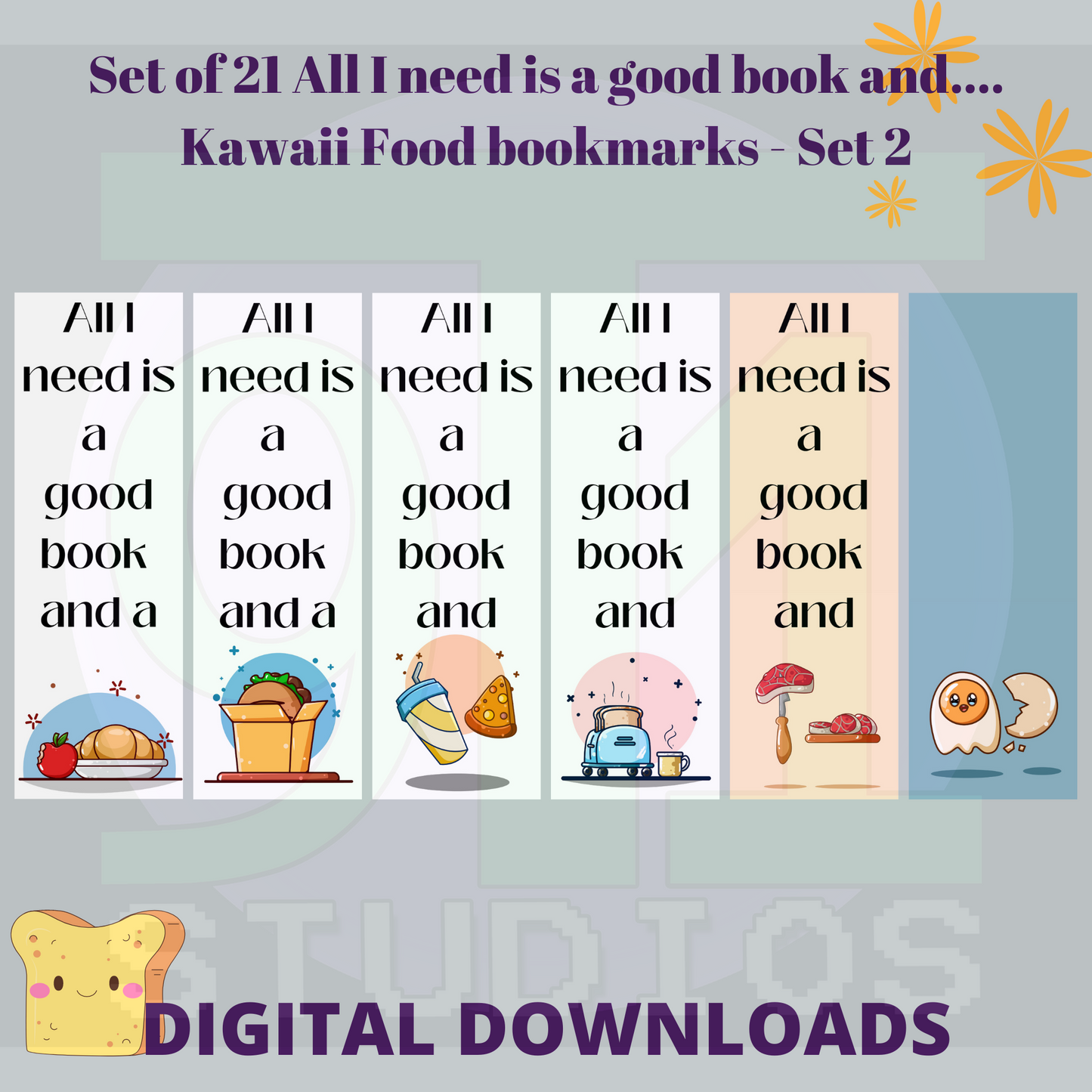 All I Need Is A Good Book And…. Bookmarks Set 2