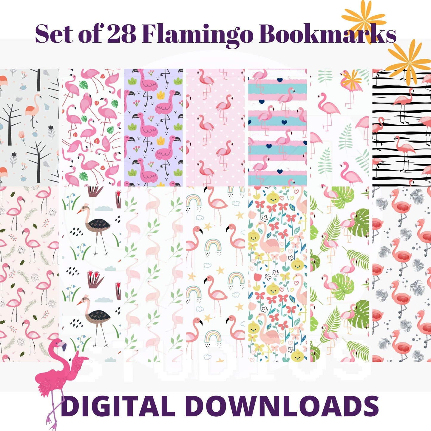 Flamingo bookmarks