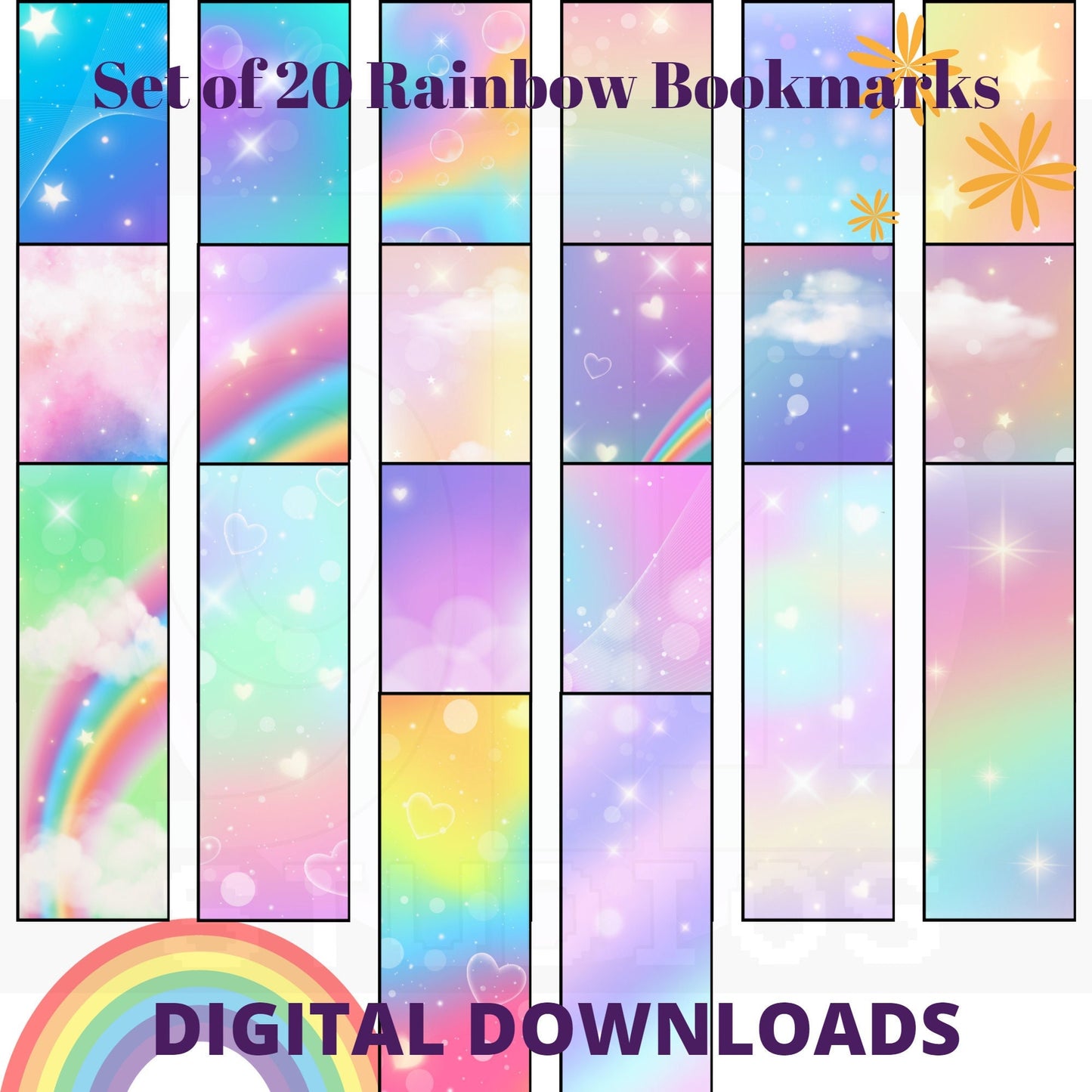 Rainbow bookmarks