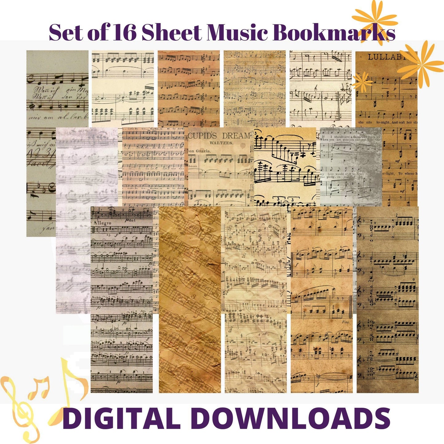 Sheet Music bookmarks