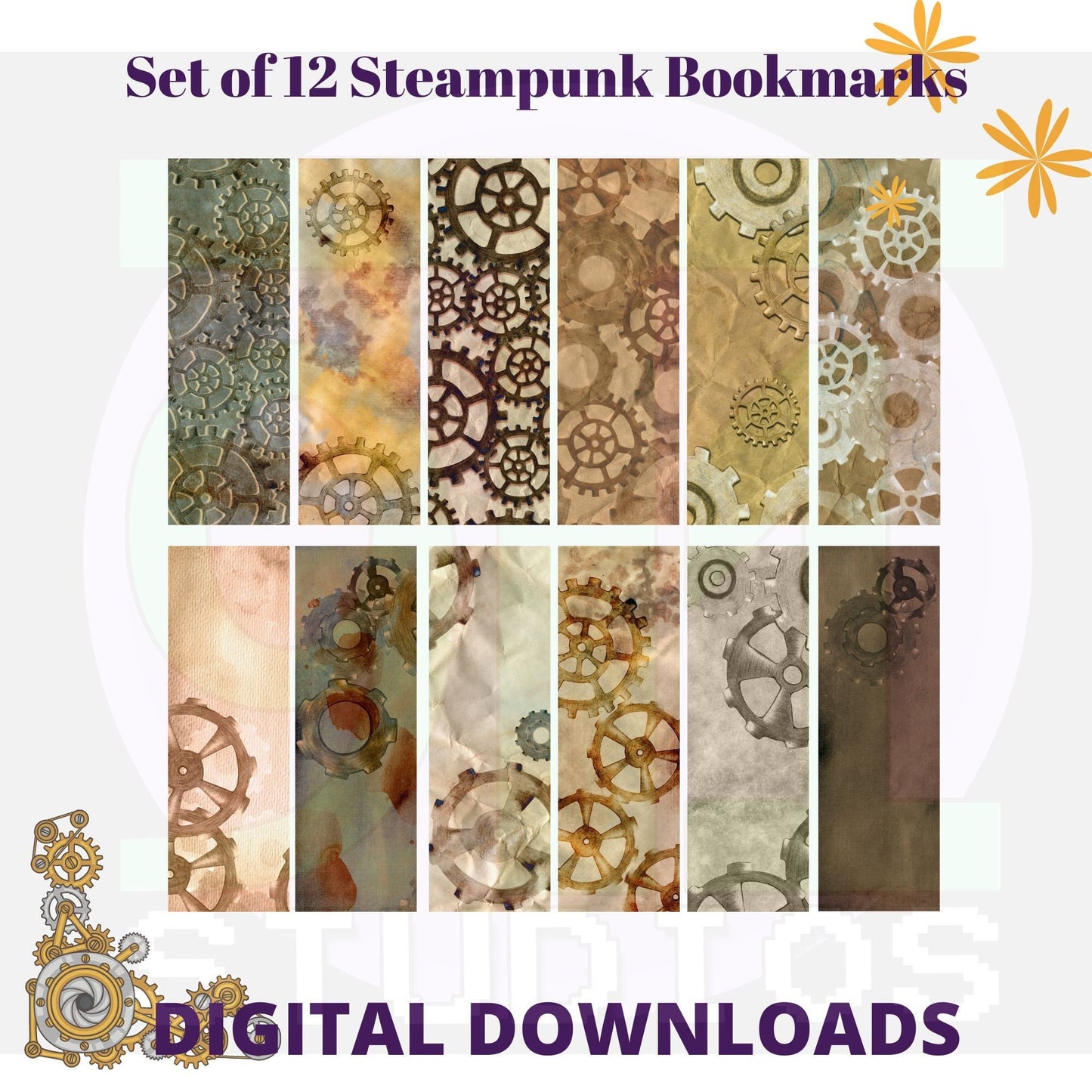 Steampunk bookmarks