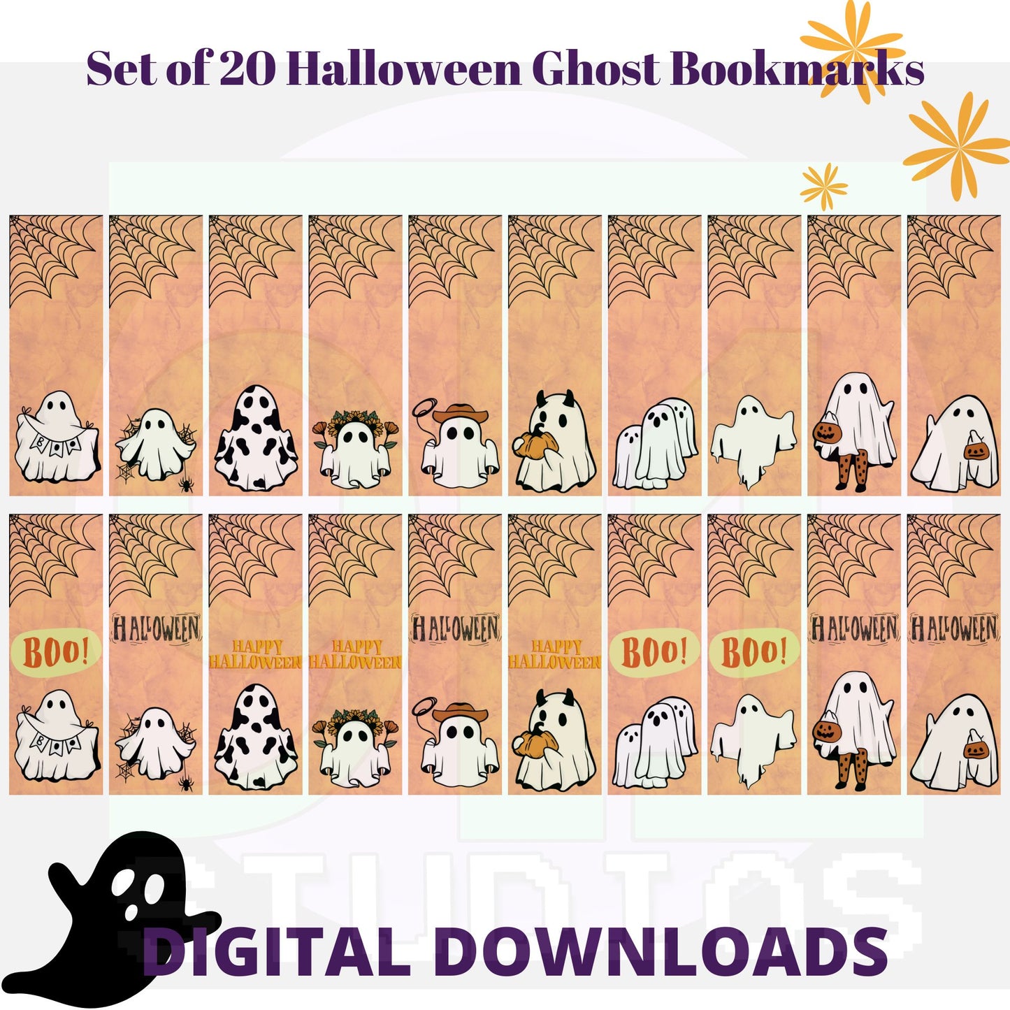 Halloween Ghost Bookmarks