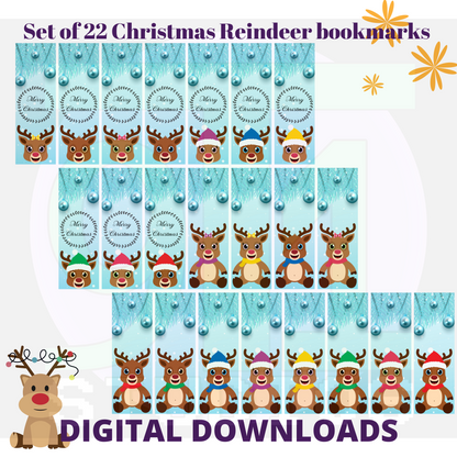 Christmas Reindeer Bookmarks