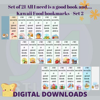 All I Need Is A Good Book And…. Bookmarks Set 2