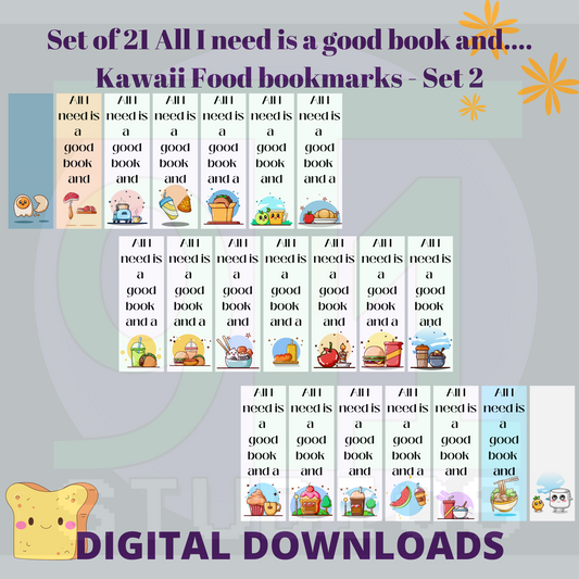 All I Need Is A Good Book And…. Bookmarks Set 2