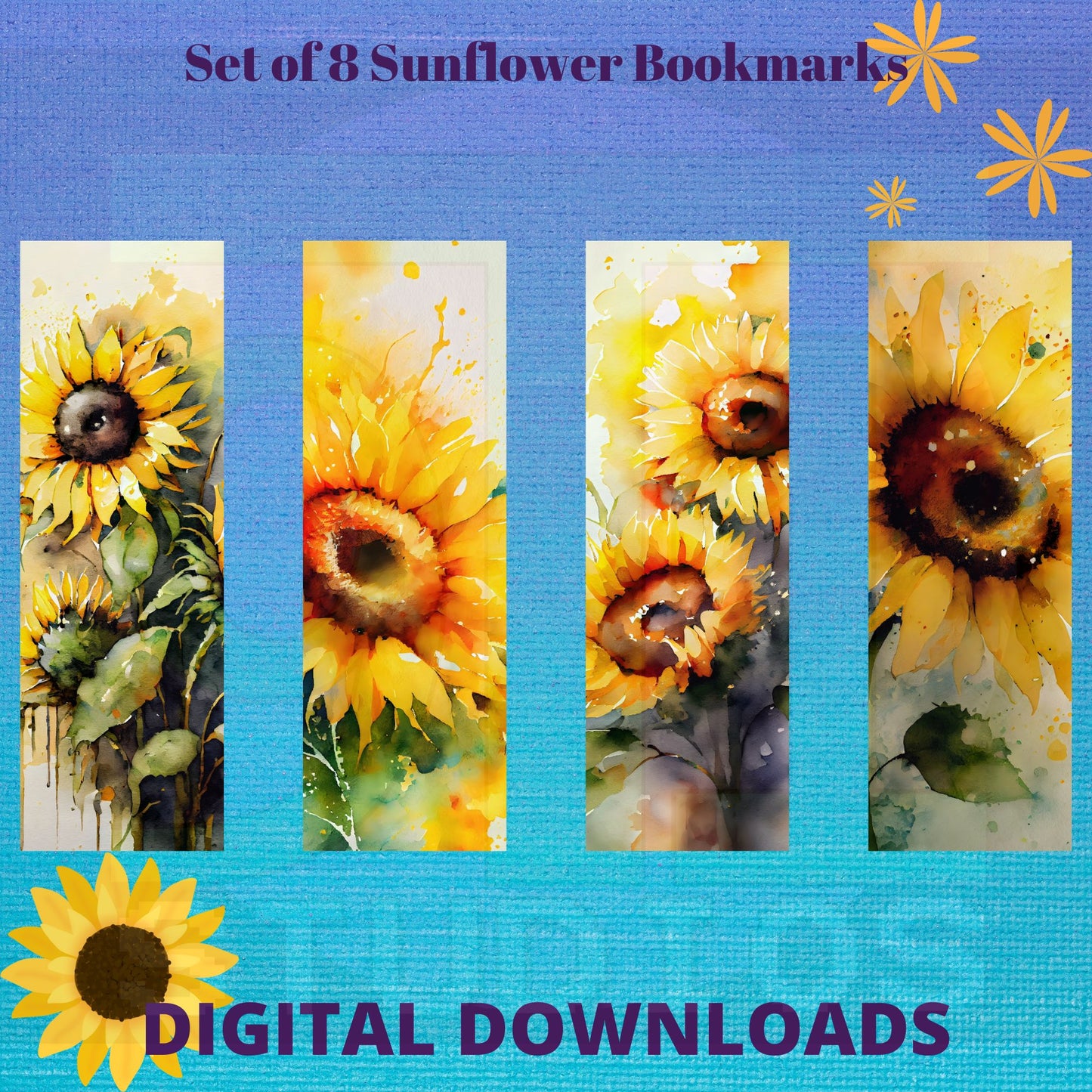 Sunflower Bookmarks