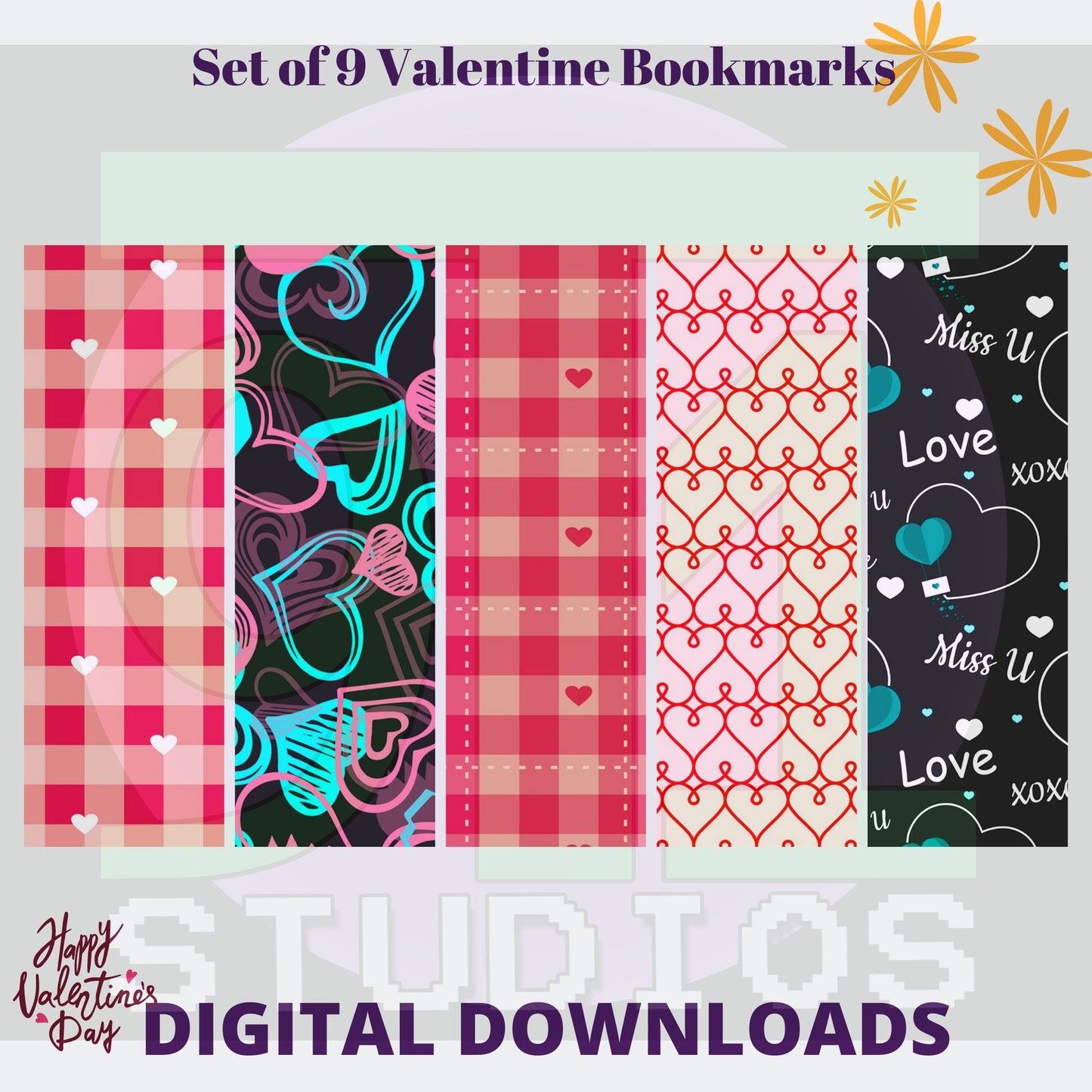 Valentine Bookmarks