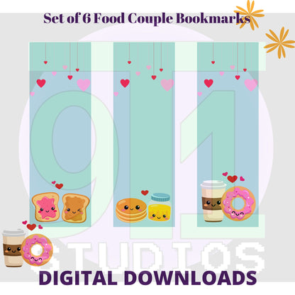 Food Couple Bookmarks