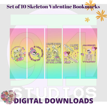 Skeleton Love Bookmarks