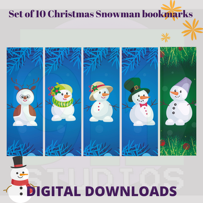 Christmas Snowman Bookmarks