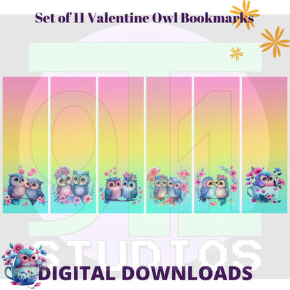 Valentine Owl Bookmarks