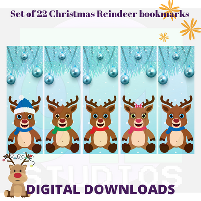 Christmas Reindeer Bookmarks
