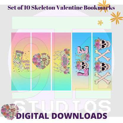 Skeleton Love Bookmarks