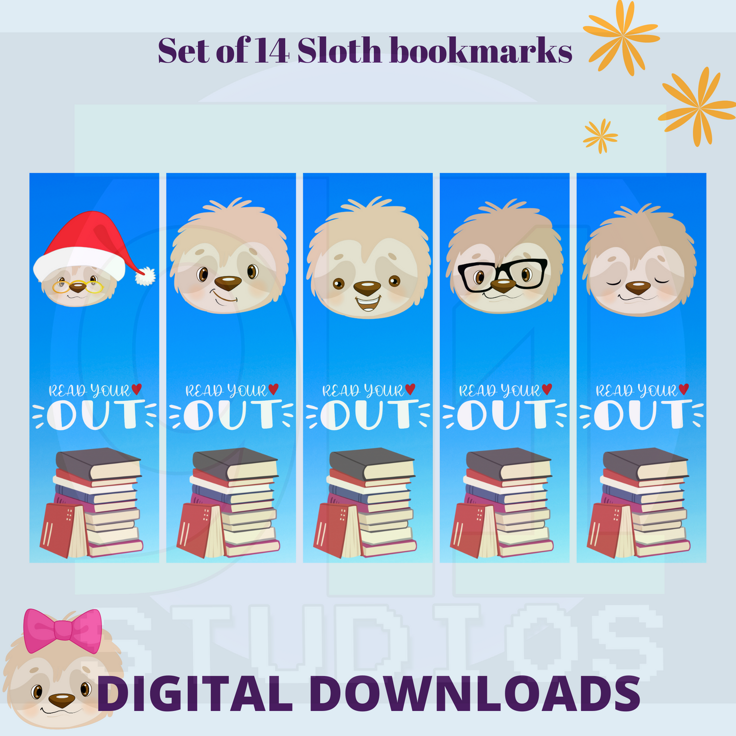 Sloth Bookmarks