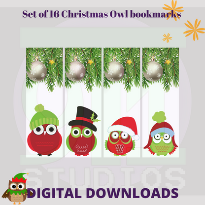 Christmas Owl Bookmarks