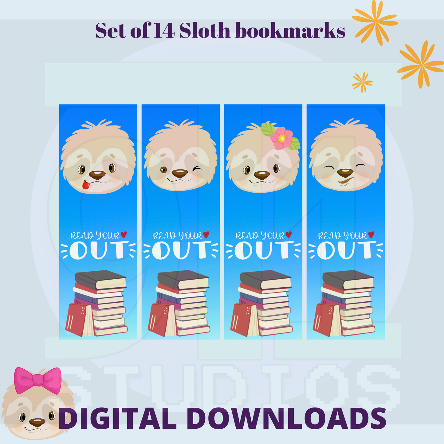 Sloth Bookmarks