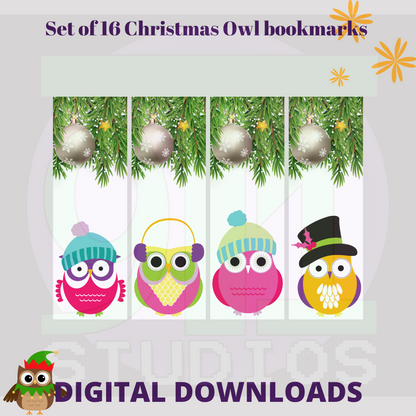 Christmas Owl Bookmarks