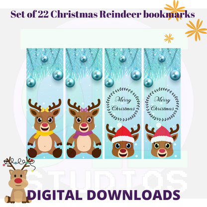 Christmas Reindeer Bookmarks