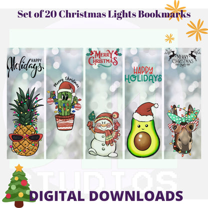 Christmas Lights Bookmarks