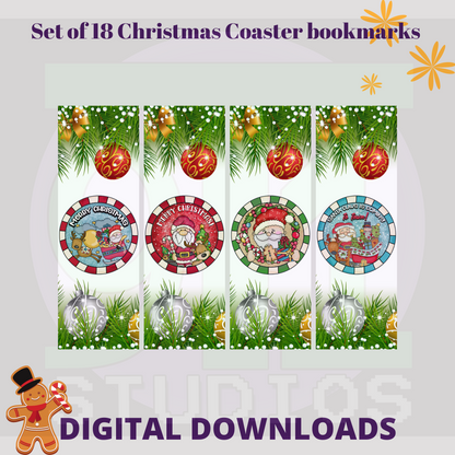 Christmas Coaster Bookmarks