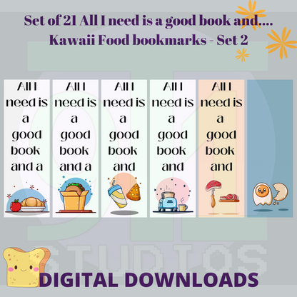 All I Need Is A Good Book And…. Bookmarks Set 2