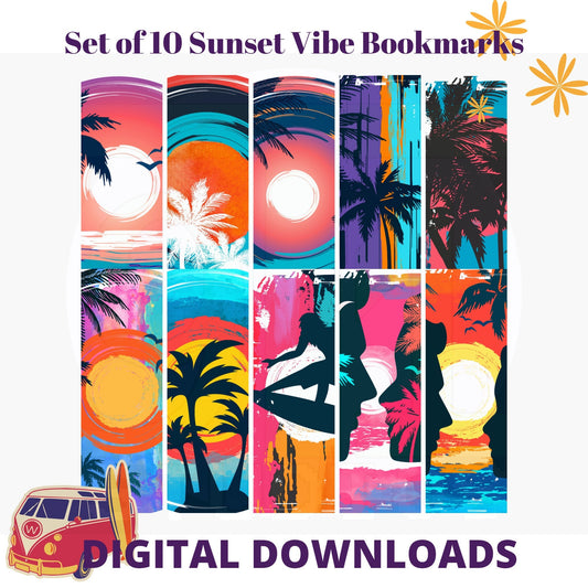 Sunset Vibe bookmarks